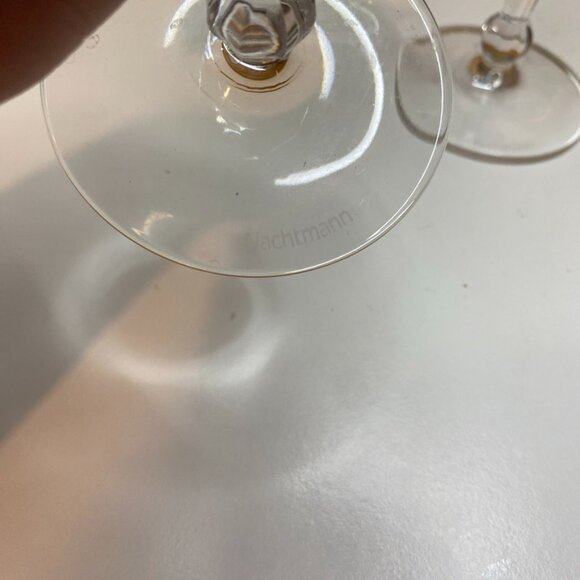 NACHTMANN Purple, GREEN CUT-TO-CLEAR CRYSTAL CHAMPAGNE FLUTES GLASSES Set Of 2 - Picture 8 of 14